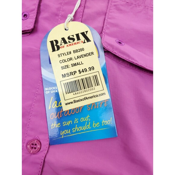 BANANA BOAT Topsail Island NC Sz S Sleeveless UPF 50 Button Shirt Pink - Picture 4 of 6